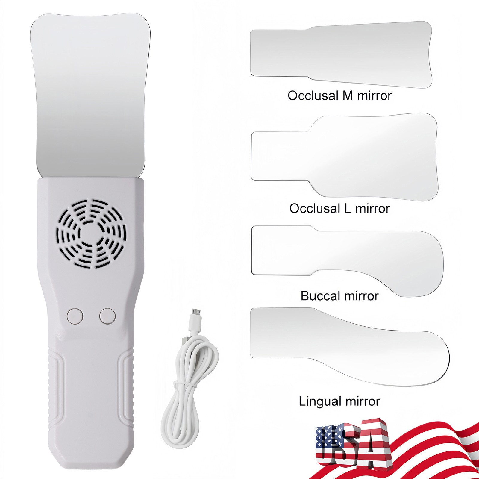 Dental Occlusal Mirror Fog Free LED Intra Oral Photo System 4 Mirror Anti-Fog CE