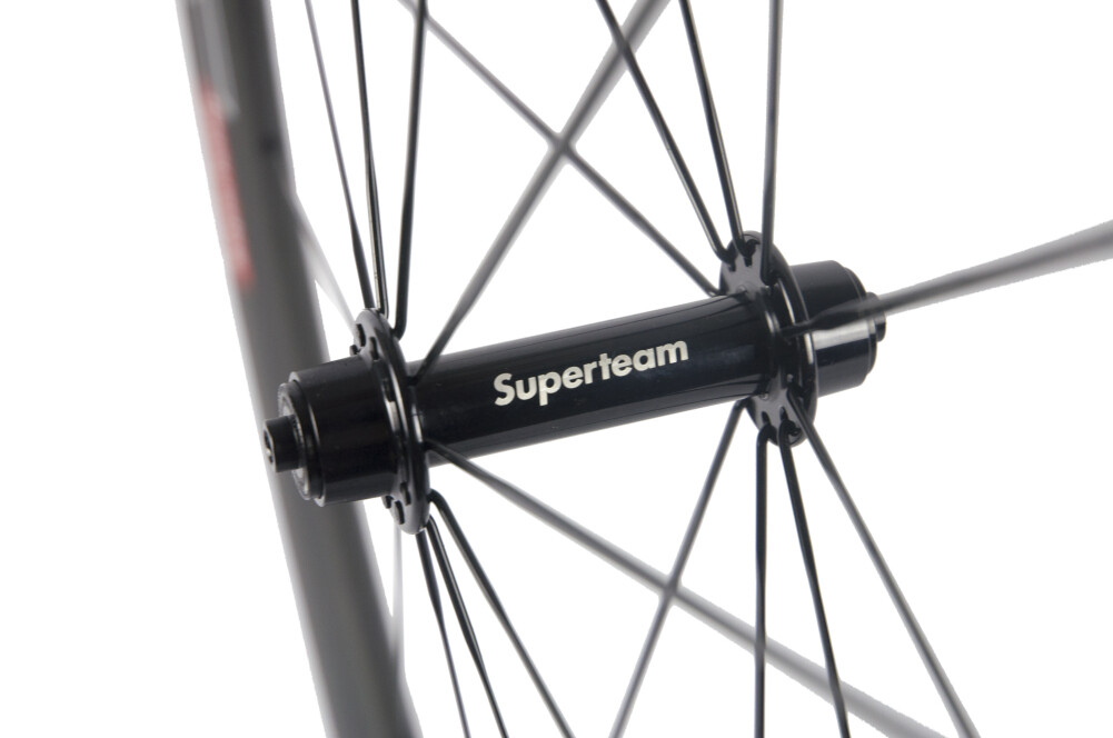 Superteam Carbon Wheels 50mm 23mm Clincher Road Bike Carbon Wheelset 3K Basalt
