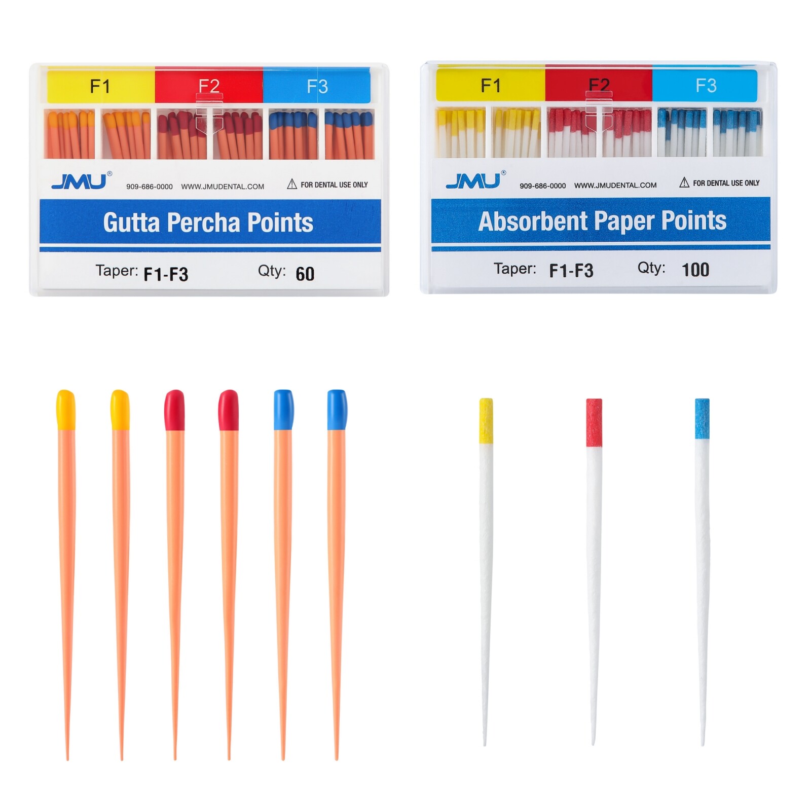 JMU Dental Gutta Percha Points Absorbent Paper Points Endodontic Root Canal