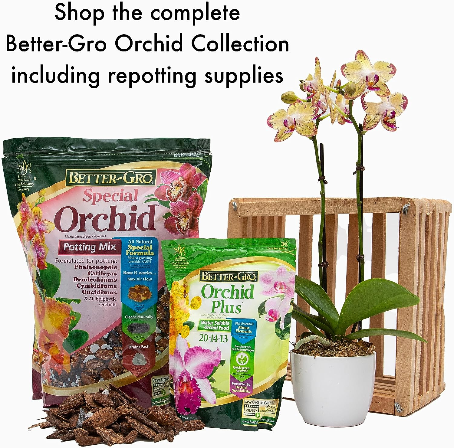 Special Orchid Mix - Premium Grade Orchid Bark Potting Mix - 4 Quarts