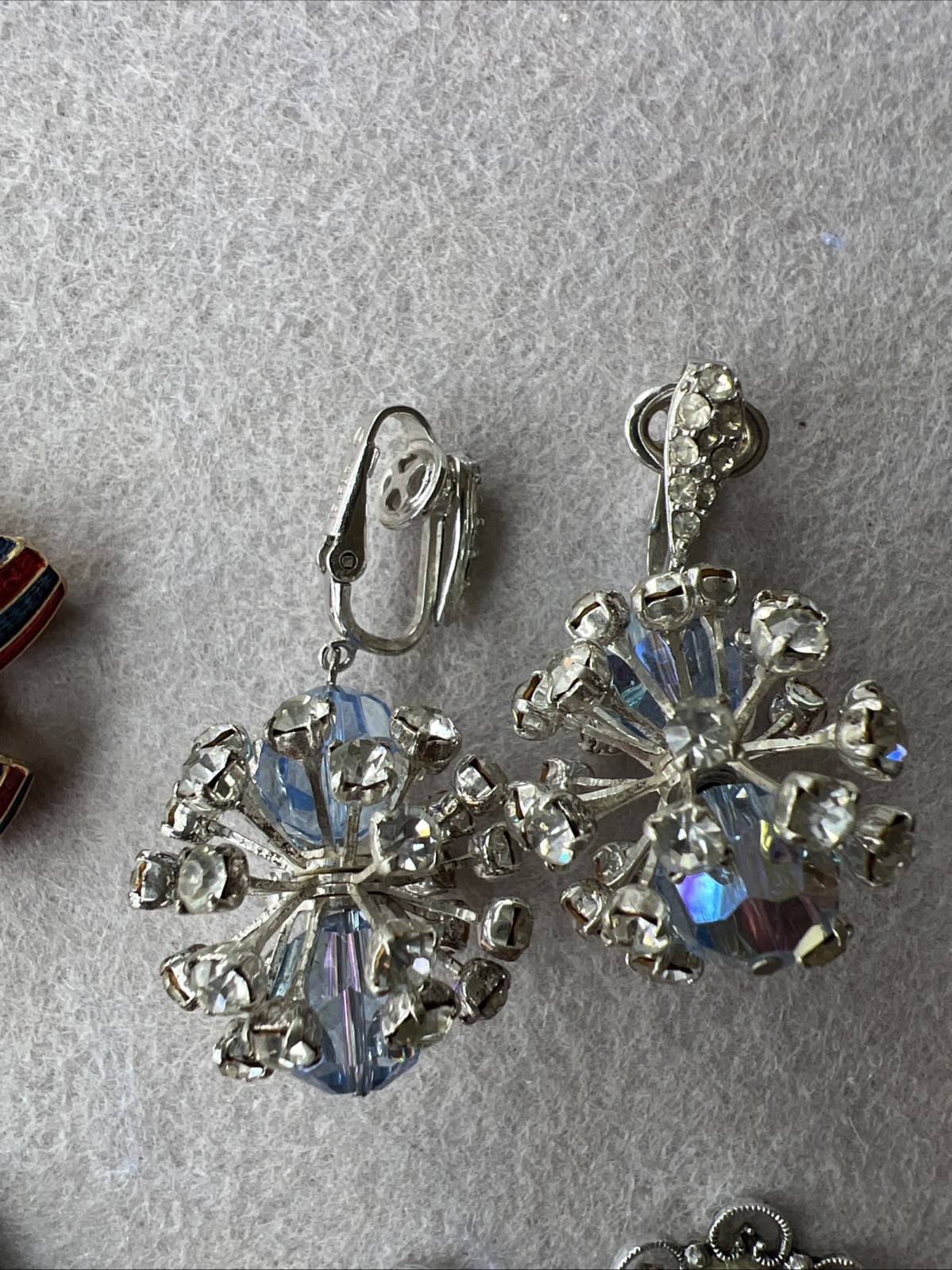 Vintage HIGH END COSTUME EARRING LOT - 13 Pair - Boucher, Trifari, Juliana +++!