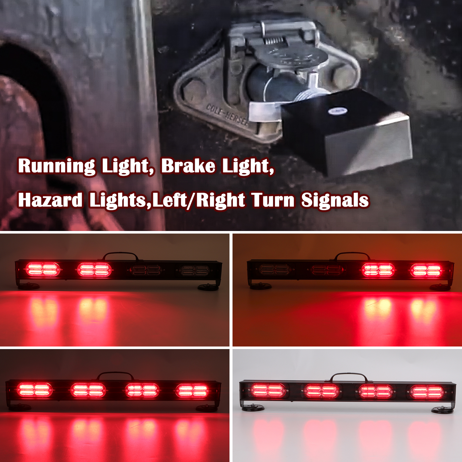 22" WIRELESS TOW LIGHT BAR TRAFFIC ADVISOR FOR TOW TRUCK WRECKER TRAILER