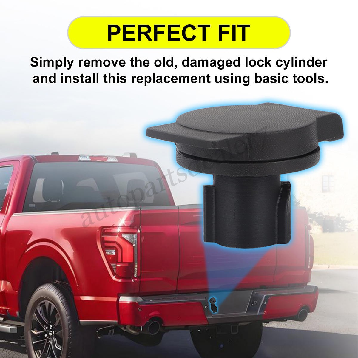 Rear Bumper Spare Tire Carrier Lock Cylinder For Ford F150 F250 F350 Super Duty