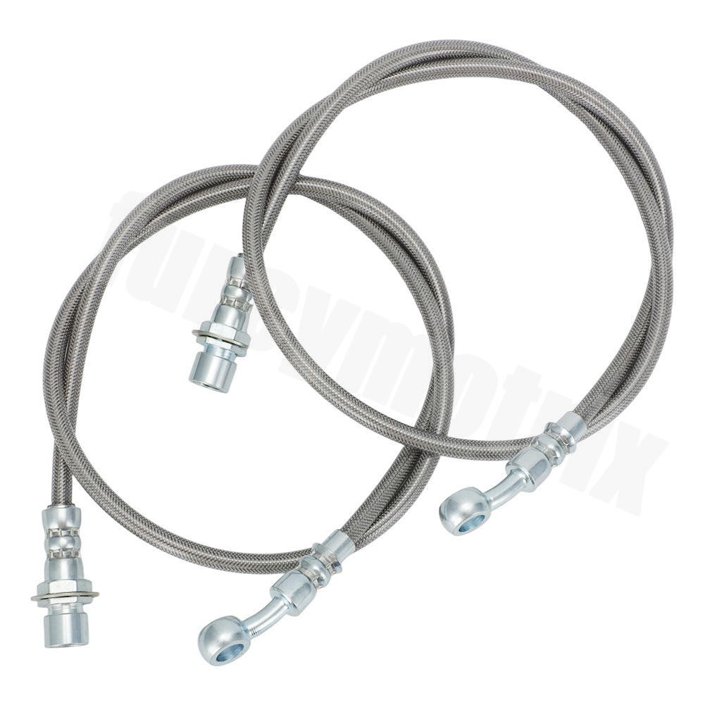 For 99-07 Silverado Sierra 1500 Stainless Steel Extended Brake Lines Left Right