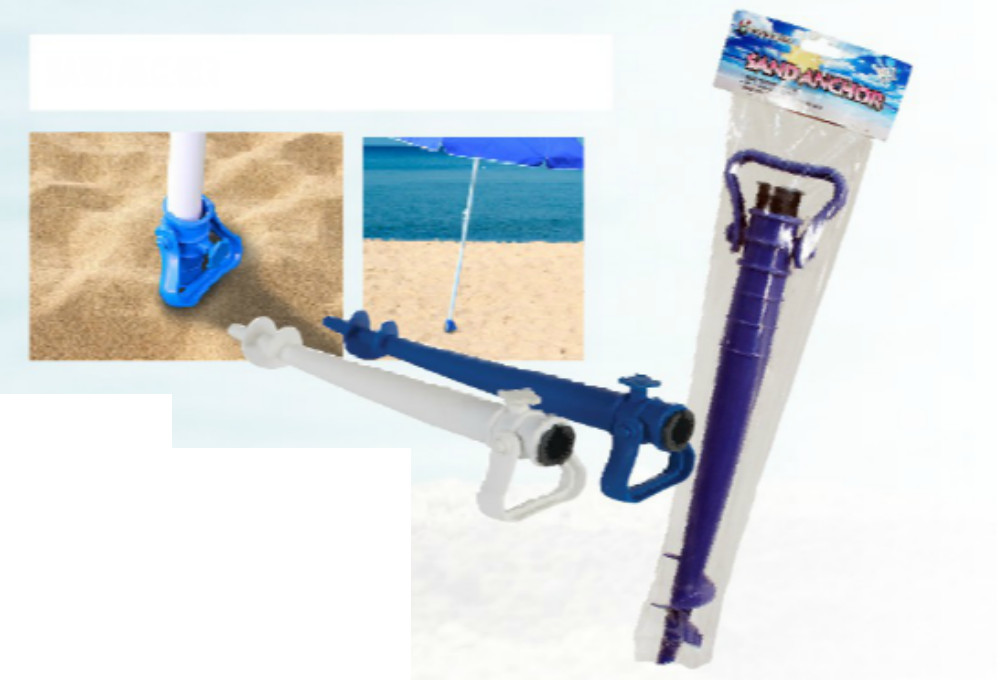 Beach Spike Sand Anchor / Auguer Beach Umbrella Holder - 15 inch Cork Screw -New