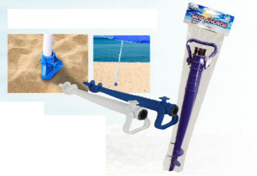 Beach Spike Sand Anchor / Auguer Beach Umbrella Holder - 15 inch Cork Screw -New