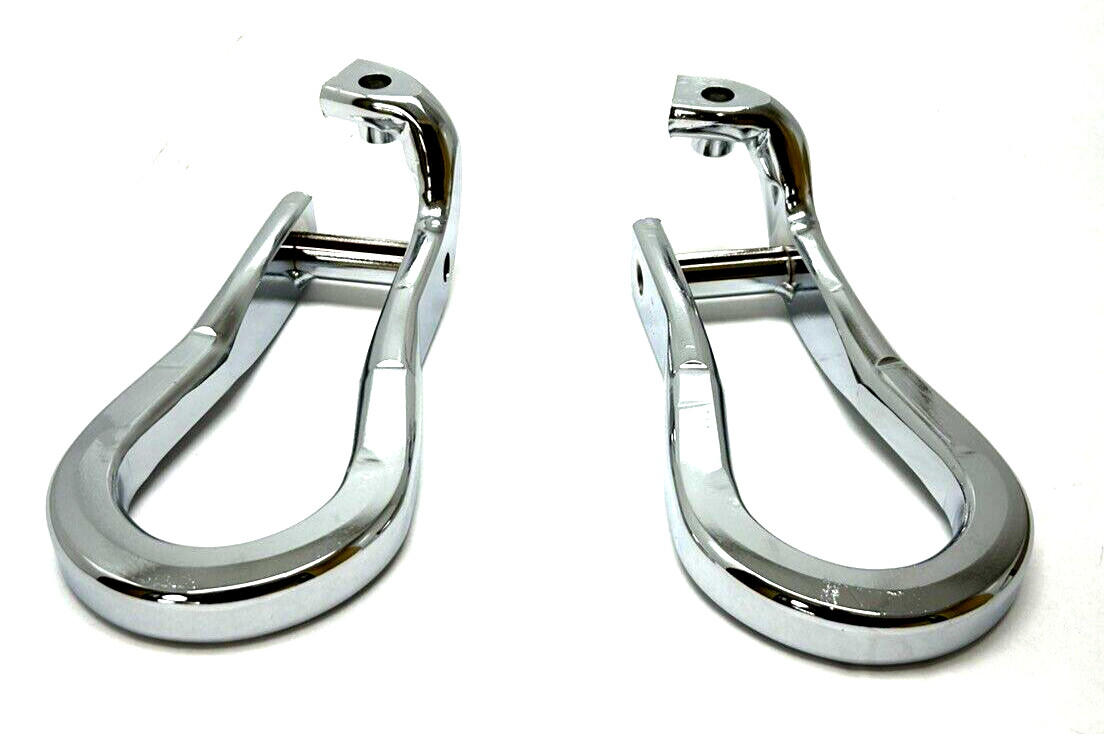 84072464 OEM GM Chrome Recovery Tow Hooks 15-2019 Silverado Sierra 2500 3500 HD