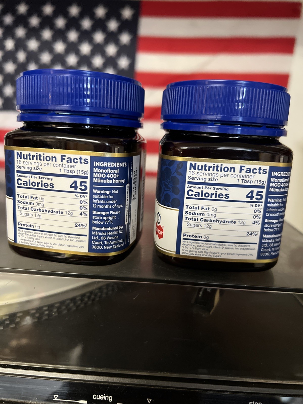 Raw Manuka Health MGO 400+, 8.8 oz 100% Pure New Zealand Honey 2 Pack