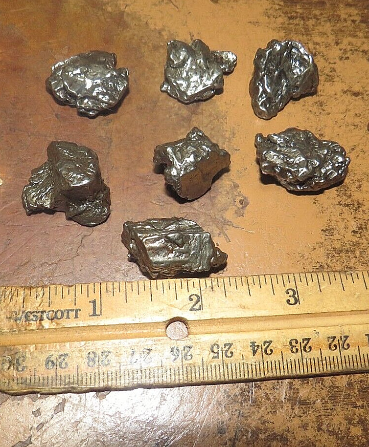 125 gm LOT OF  CAMPO DEL CIELO METEORITE CRYSTALS 15-20 GMS IN SIZE 1/8 KILO JAL