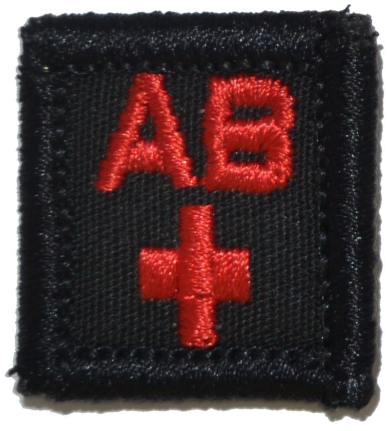 Blood Type - 1x1 Military/ Patch Hook Backing (All Blood Types) Army