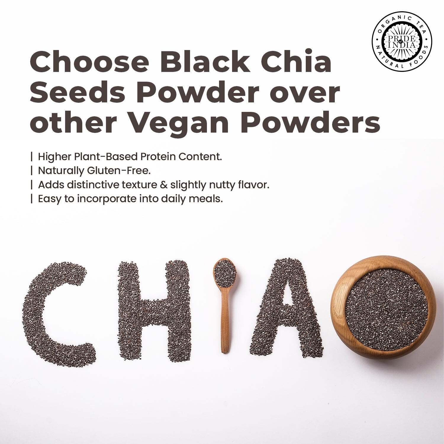 Whole Black Chia Seeds - Omega-3 & Calcium Superfood Jar
