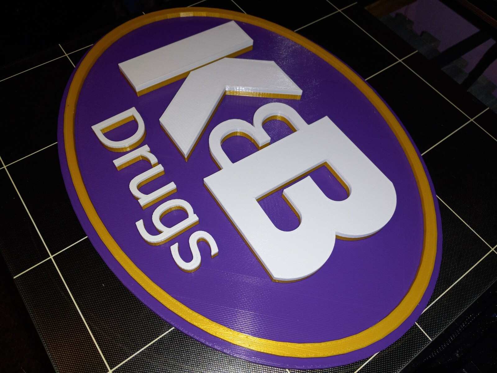 Vintage K&B Drugs Logo Sign,3D printed. 12" O.D. 3D Graphics reproduction logo