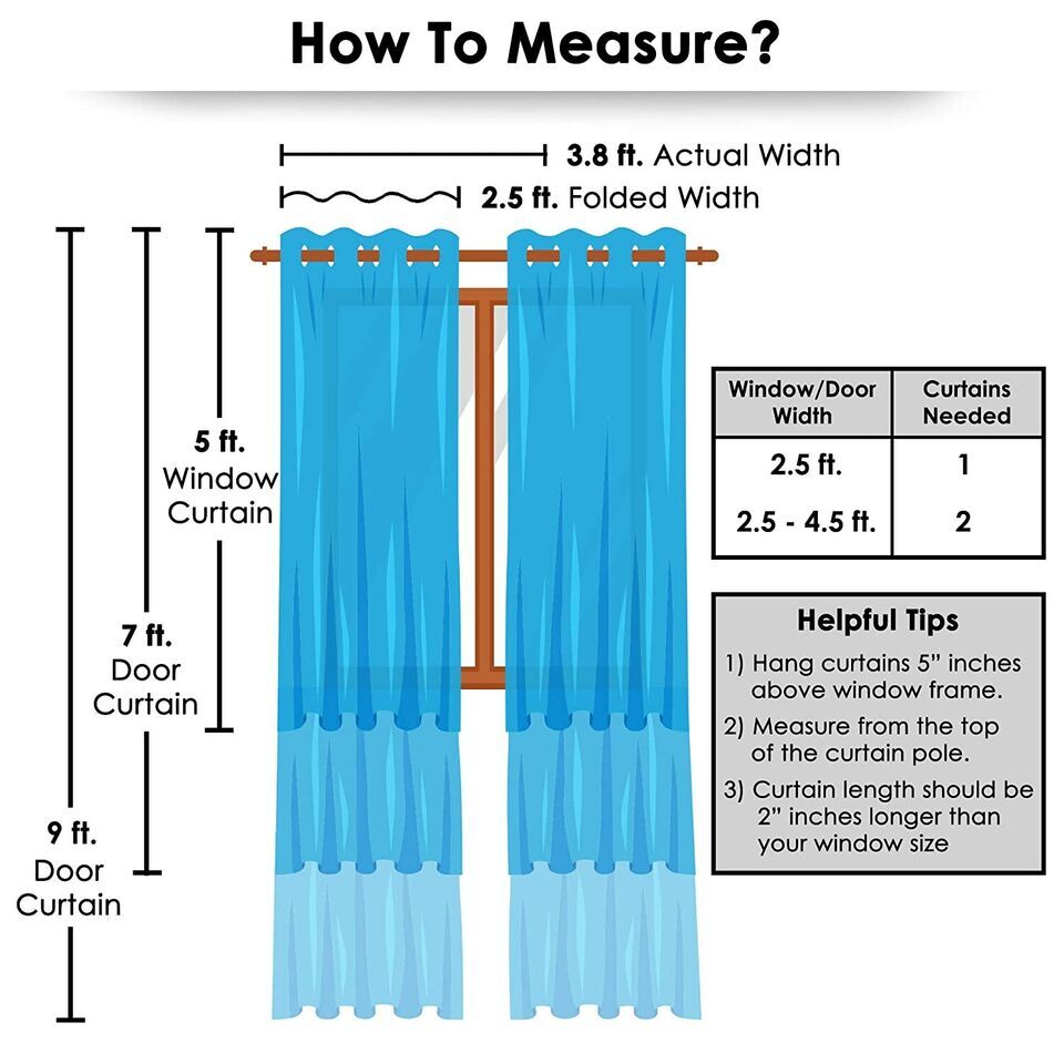 3 Piece Floral Shaded Grommet Ringtop Door Window Curtains Set 5 7 9 Feet Maroon