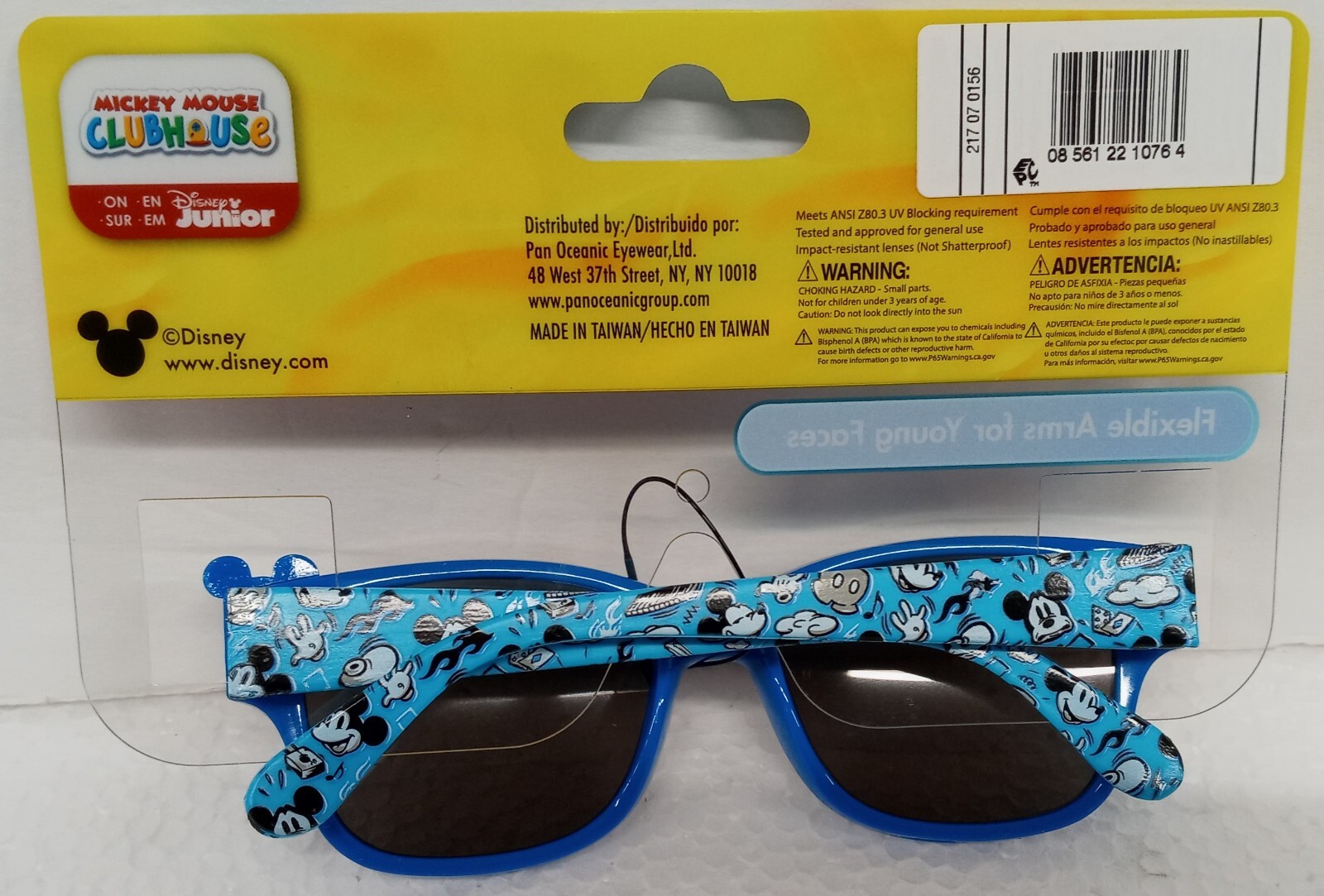 Lot of 2 Disney Junior Blue Sunglasses Mickey Mouse Flex Arms 100% UV Protection