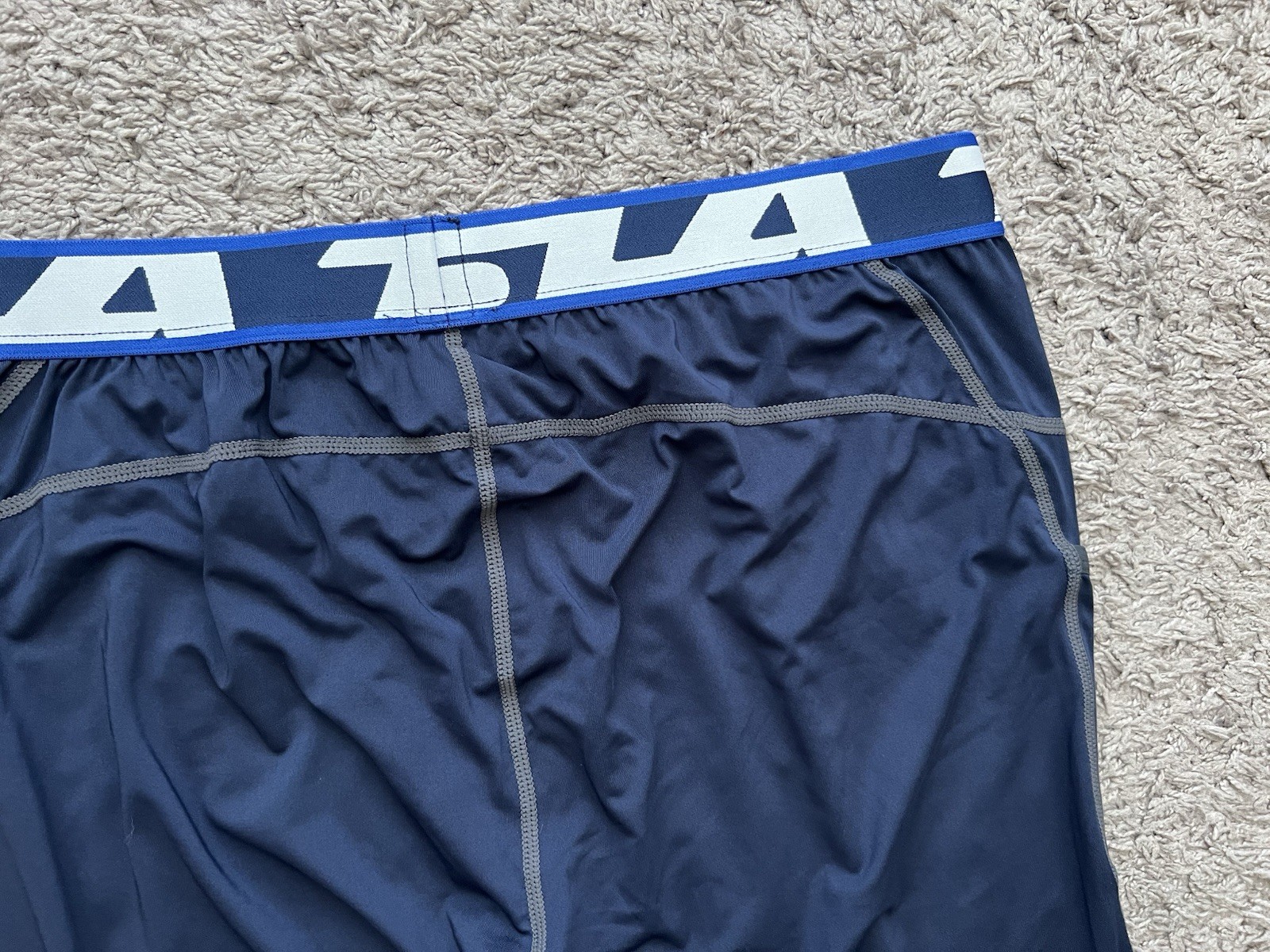 TSLA Men's Compression Tights Pants Baselayer Blue Bottom 2XL NEW