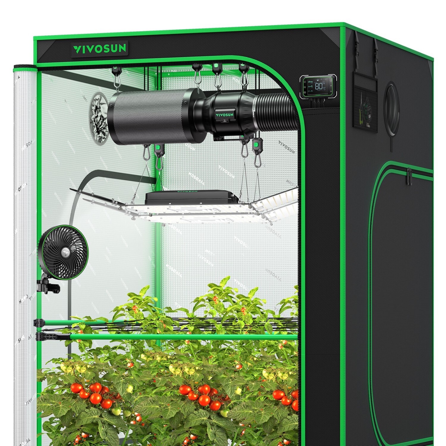 VIVOSUN 4x4ft Smart Grow Tent Kit Automatic Grow System AW200SEx2 AeroZesh T6