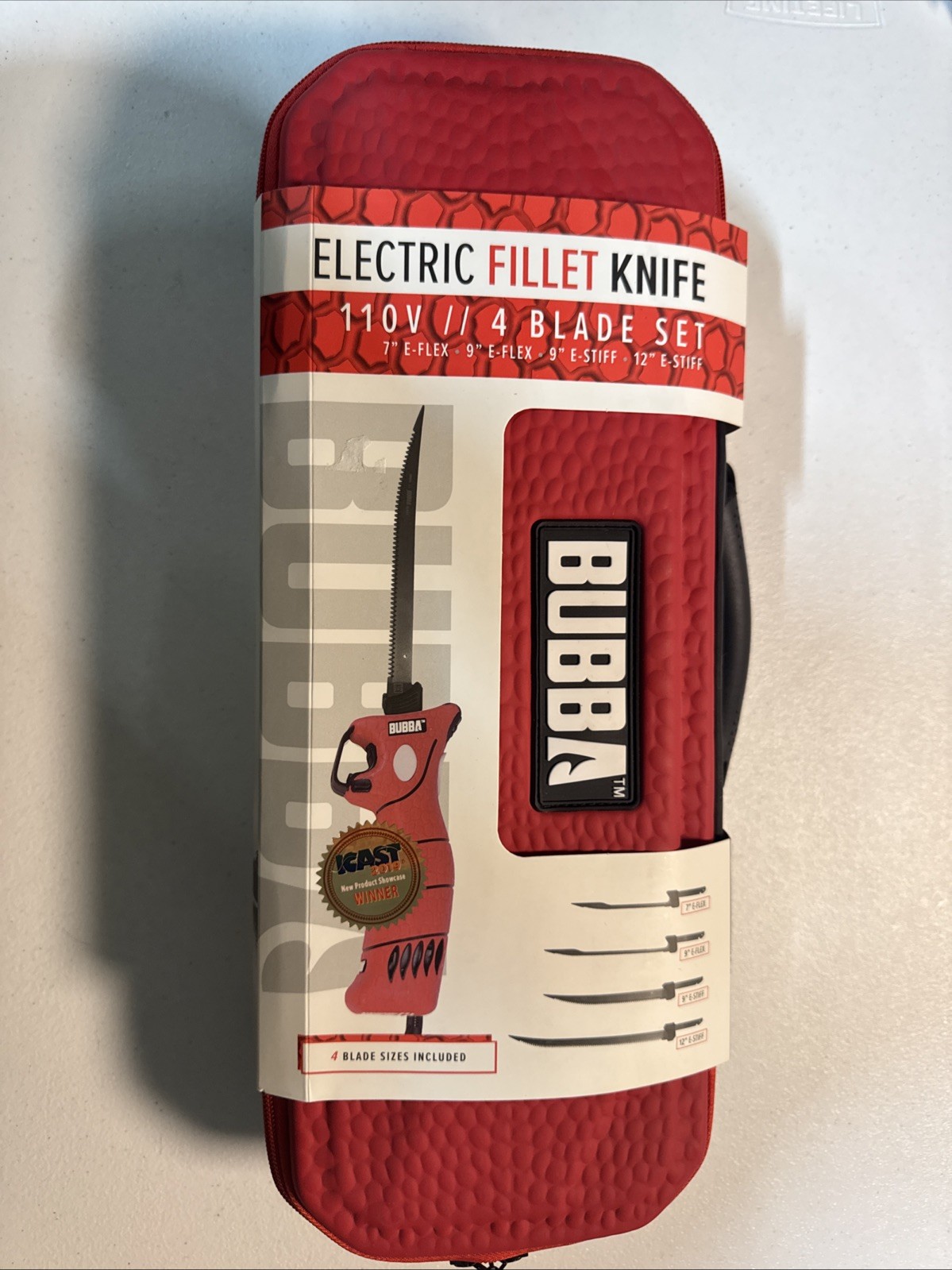 BUBBA 110V Electric Fillet Knife with Non-Slip Grip Handle, 4 Ti-Nitride S.S....