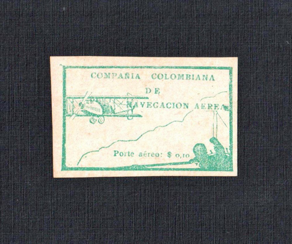 Colombia Sc# C11 No Gum As Issued NGAI Hinged 1920 Air Mail Stamp