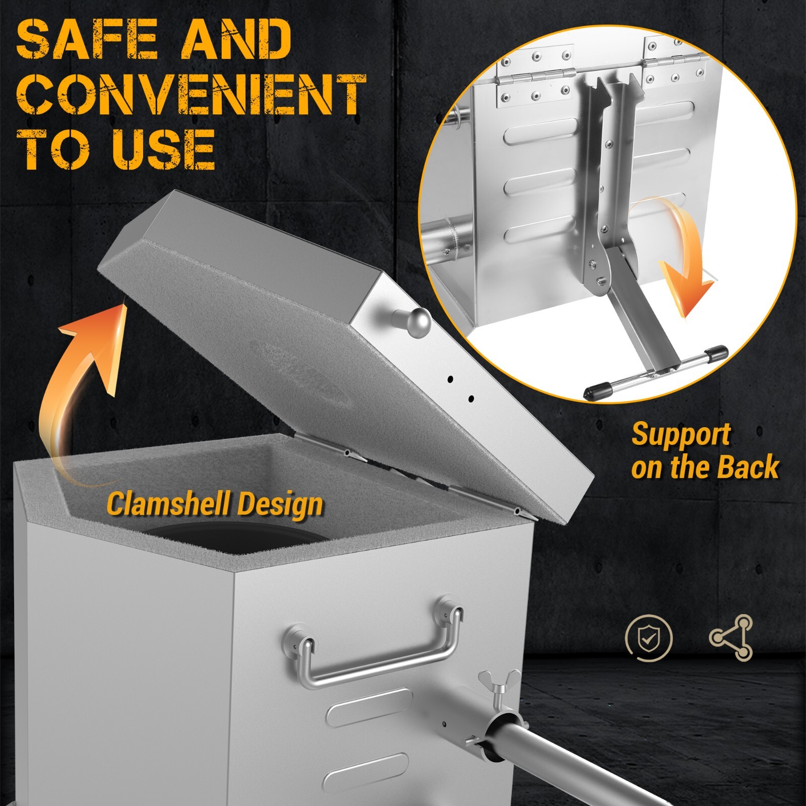 CANALHOUT 9KG/19.5lbs Propane Melting Furnace Kit with Two Tongs and Crucible