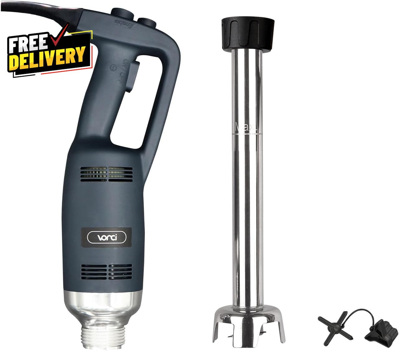 500W Commercial Immersion Blender 16 SUS 304 Removable Shaft Heavy Duty Power...