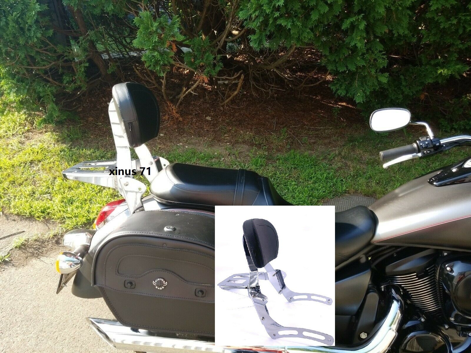 Sissy Bar Backrest & Luggage Rack Kawasaki Vulcan 900 Classic & Custom 09 to 25