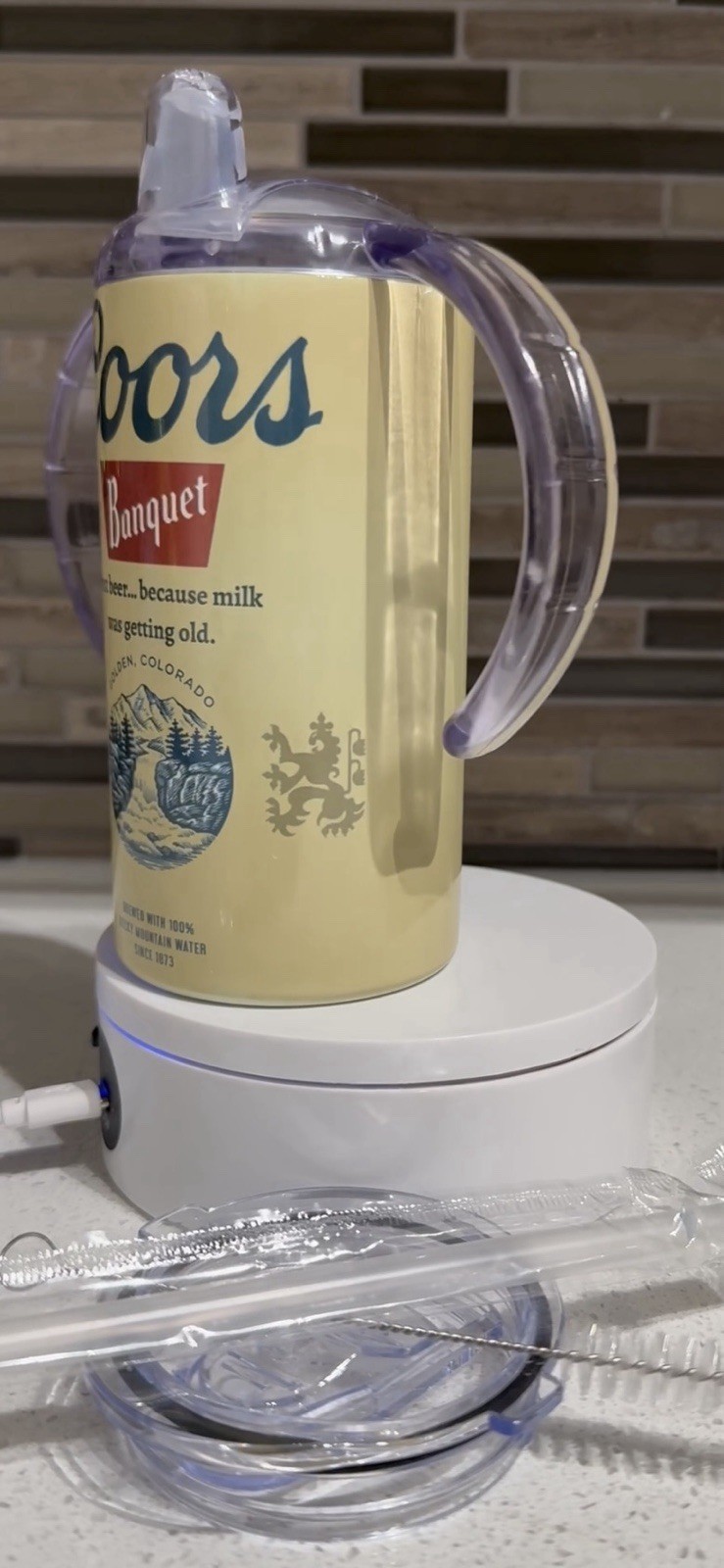 Coors Banquet Sippy Cup – 12oz Stainless Steel – Big Kid Style!