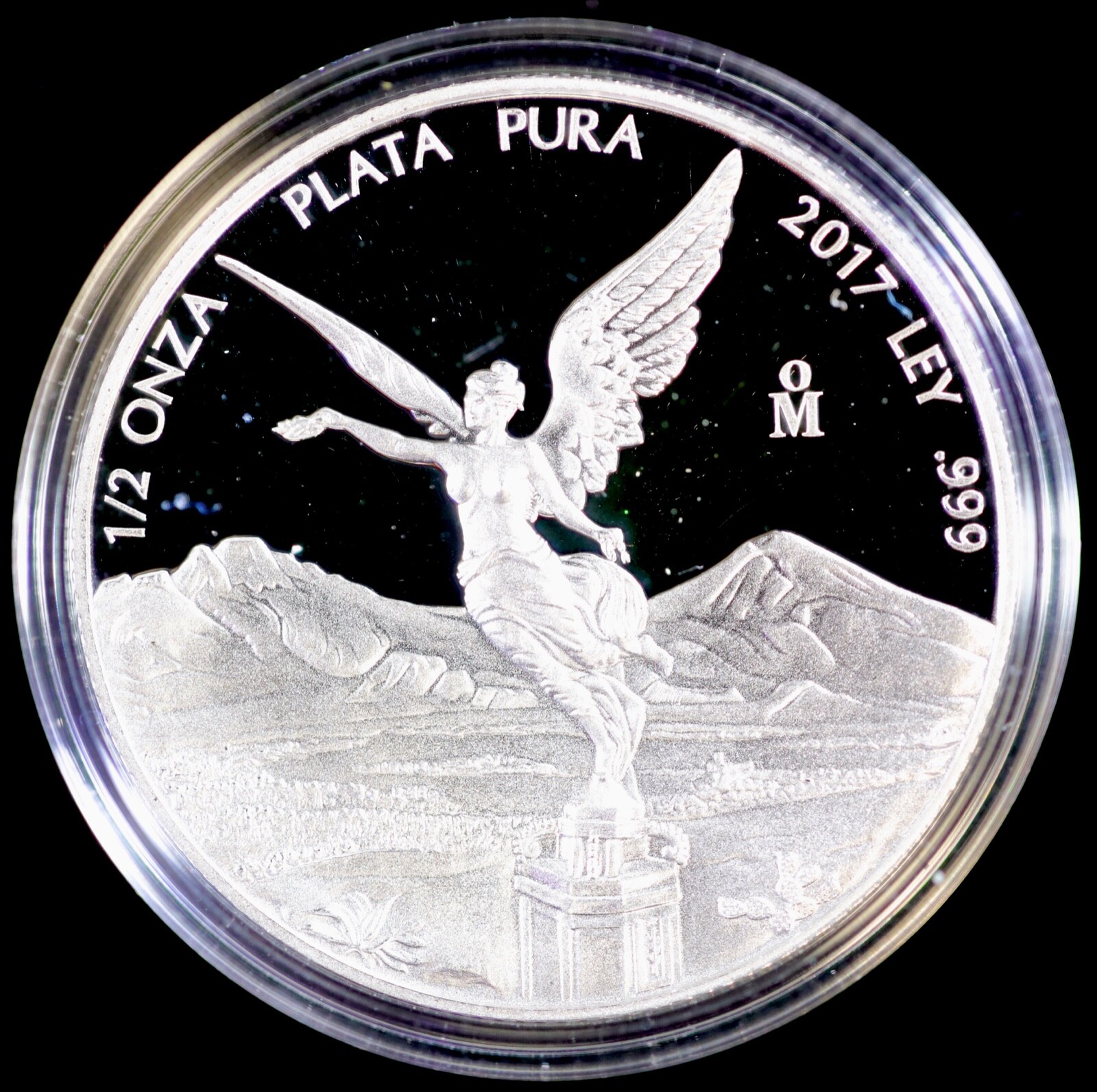 2017 Mexico Mo 1/2 oz Silver Proof Libertad Coin 999 Fine Silver in OGP capsule