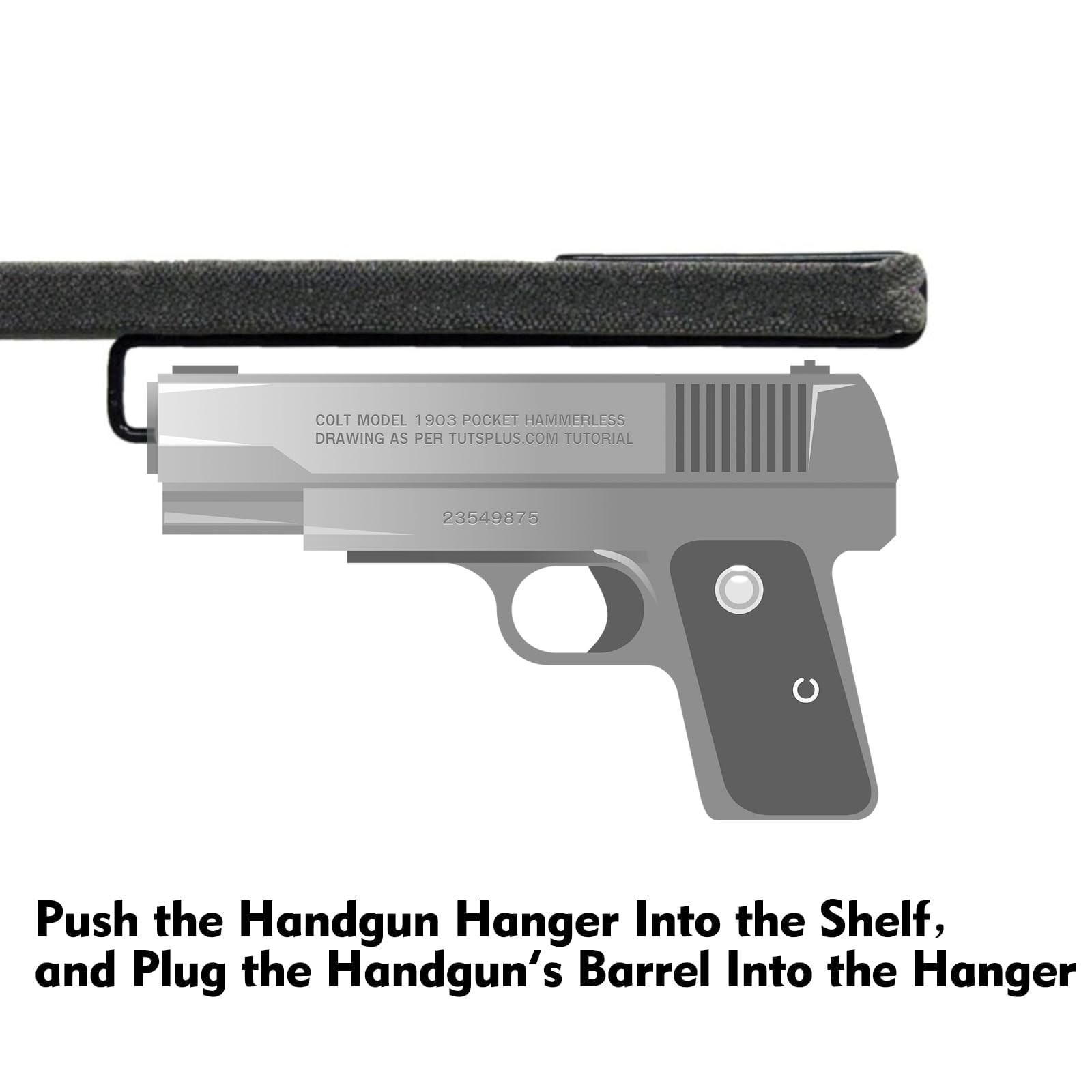 Pistol Rack for Gun Safe 10 PCS Handgun Rack Safe Accessories