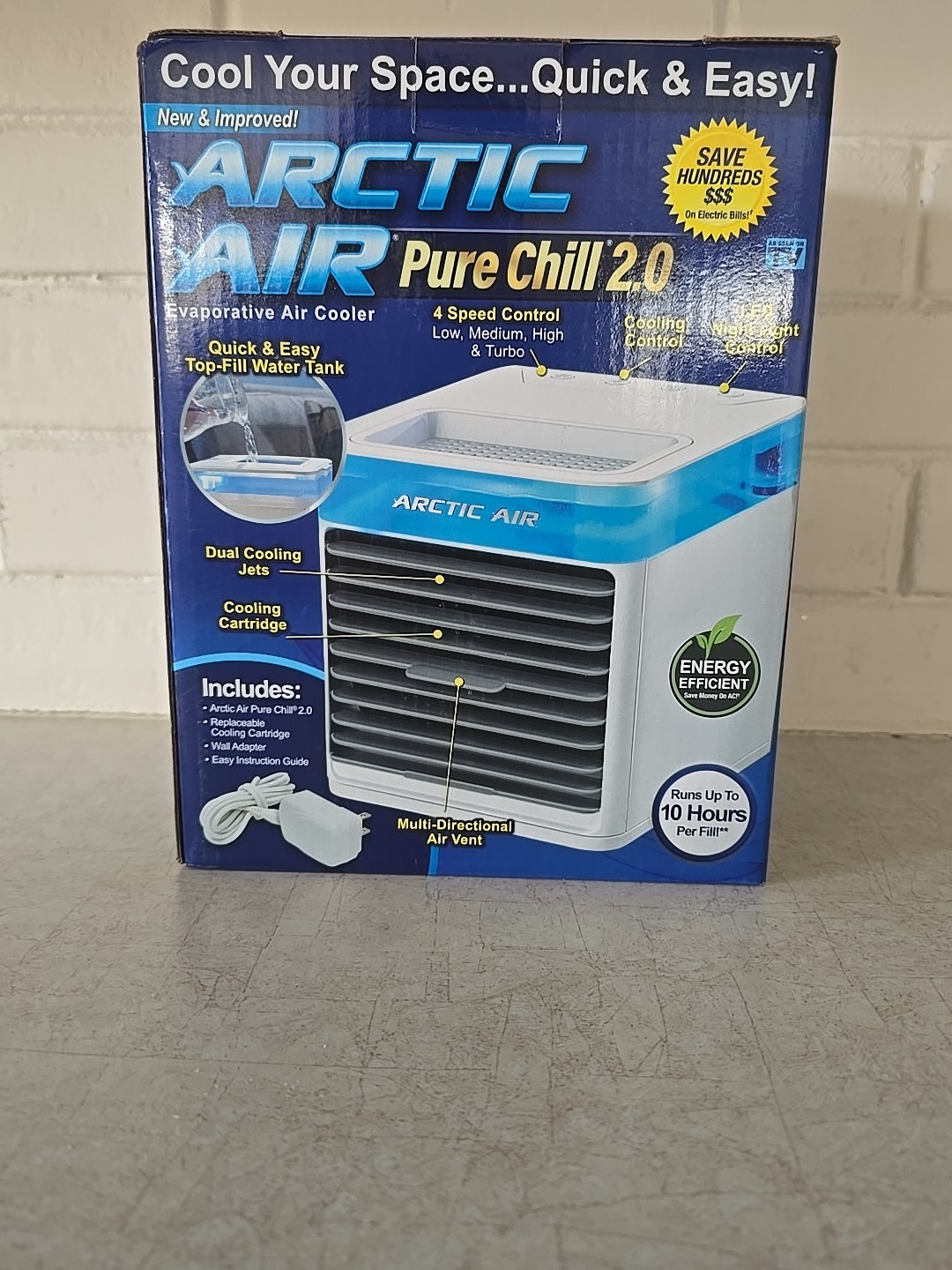 Arctic Air Pure Chill 2.0, Personal Space Cooler, Evaporative Air Chiller