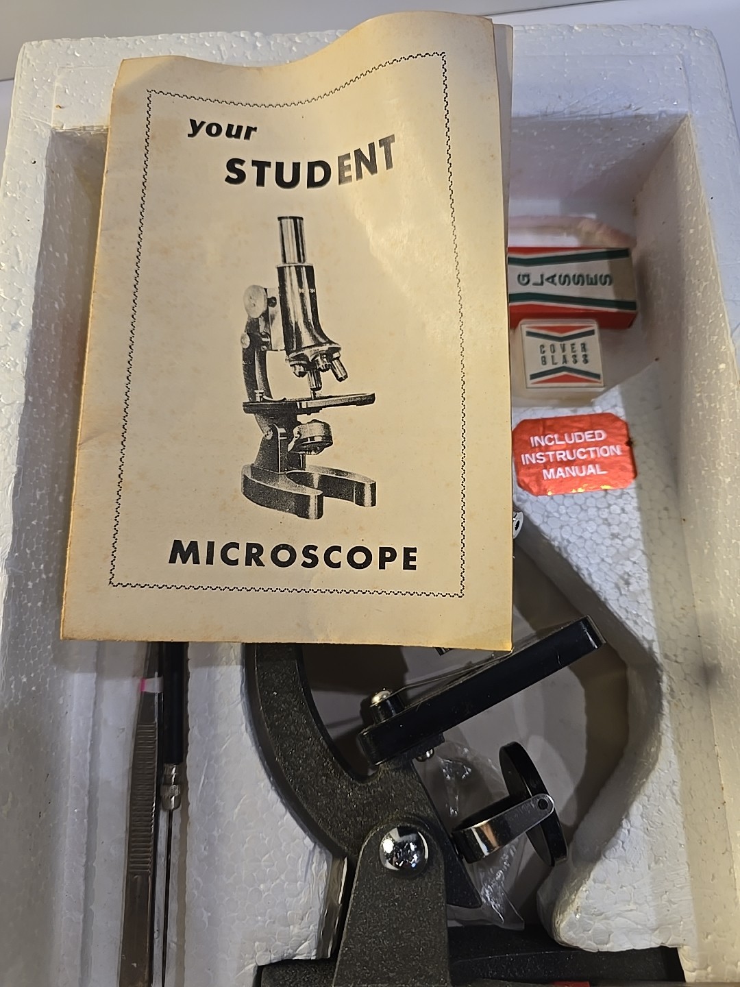 Vintage Waco Microscope W/ All Untensils Free Shipping