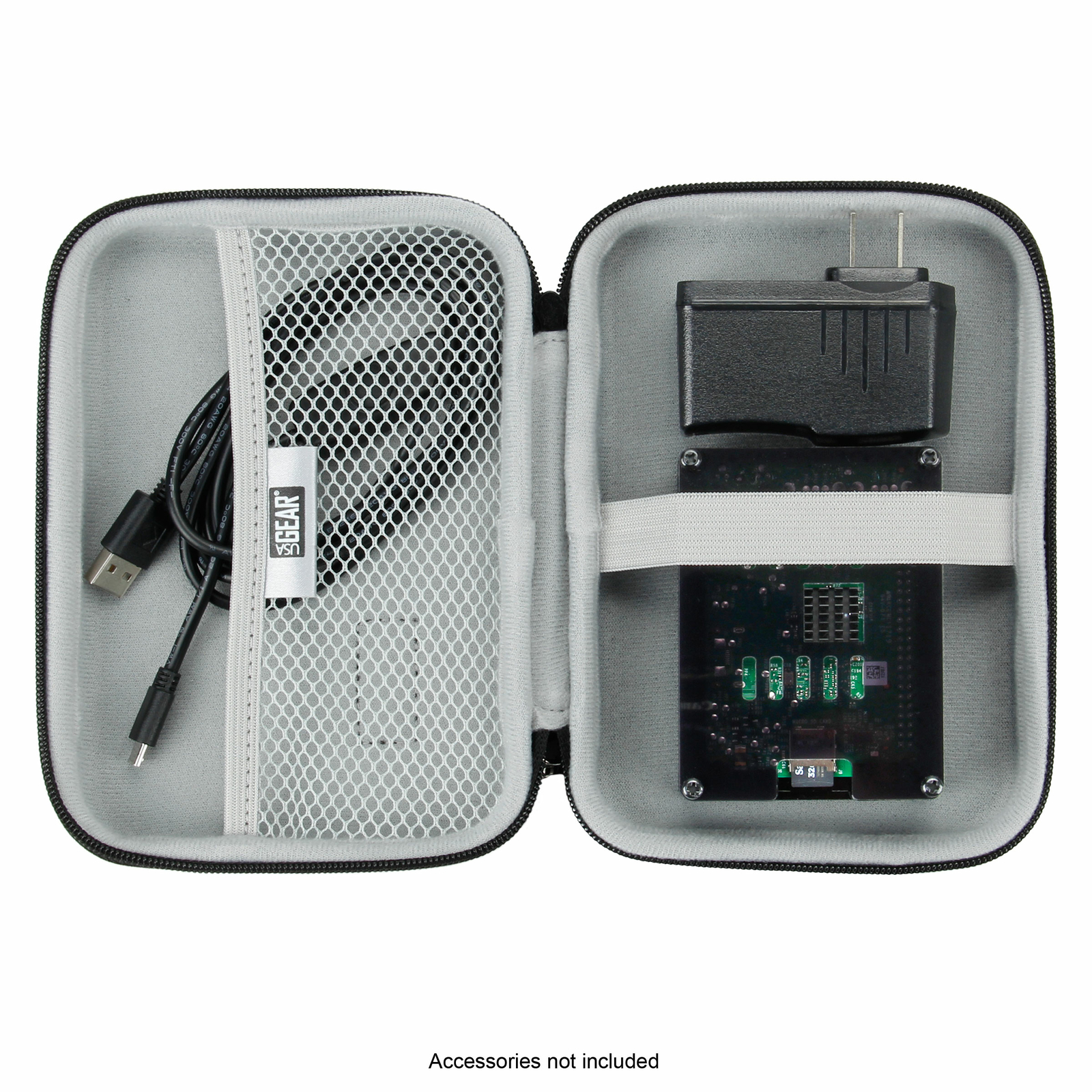 USA GEAR Raspberry Pi 3 Travel Case - Carrying Case for Model B Motherboard