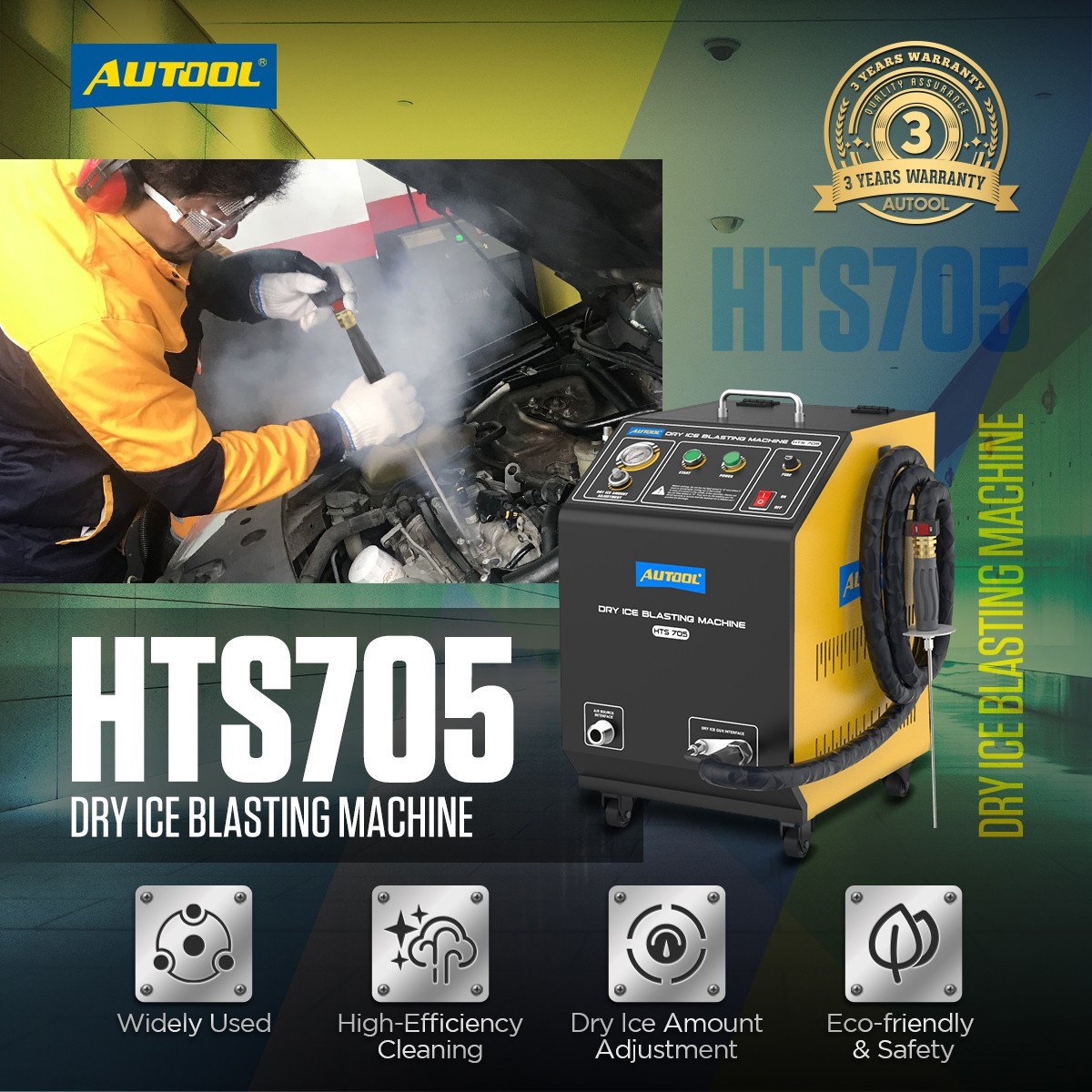 Dry Ice Blaster Cleaner Car Ship Intake Valve Dry Ice Blasting Cleaning Machine