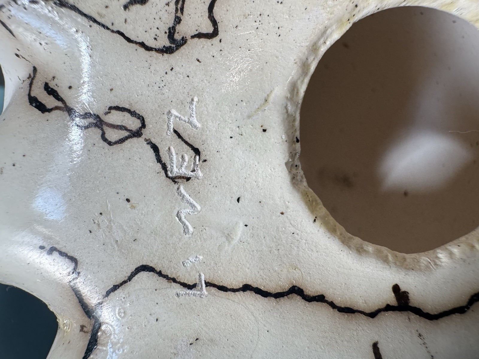 RARE Navajo Horse Hair Pottery, tortoise Navajo Figurine, Signed “LIWEZ”