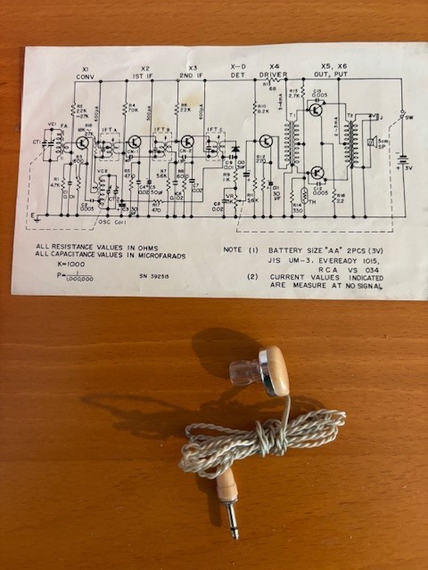 VINTAGE OLD AIR CHIEF SHIRT POCKET TRANSISTOR RADIO, Model 4C53 - Immaculate