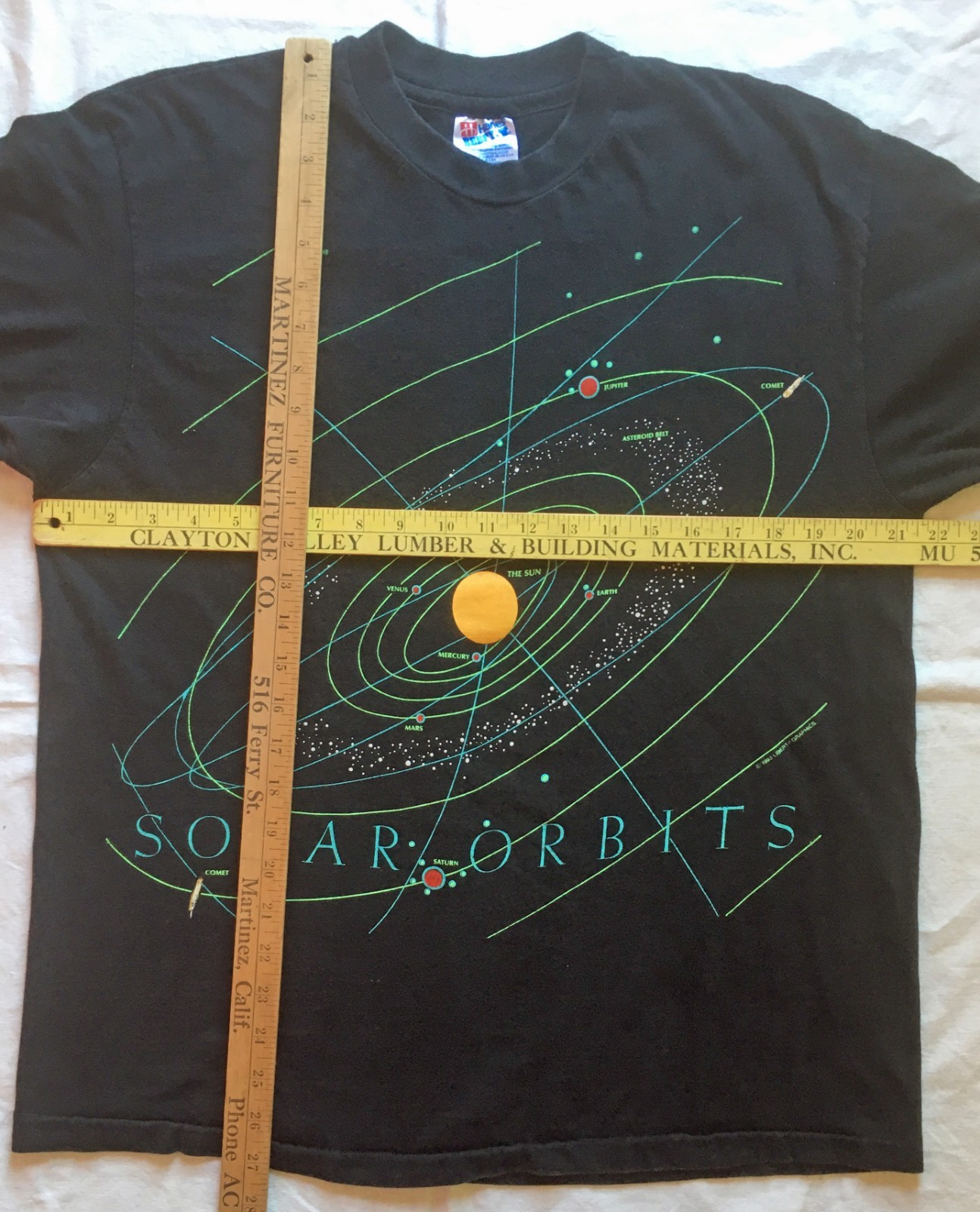 Vintage 1993 Solar Orbits T-shirt L USA Planets Liberty Graphics Single Stitch
