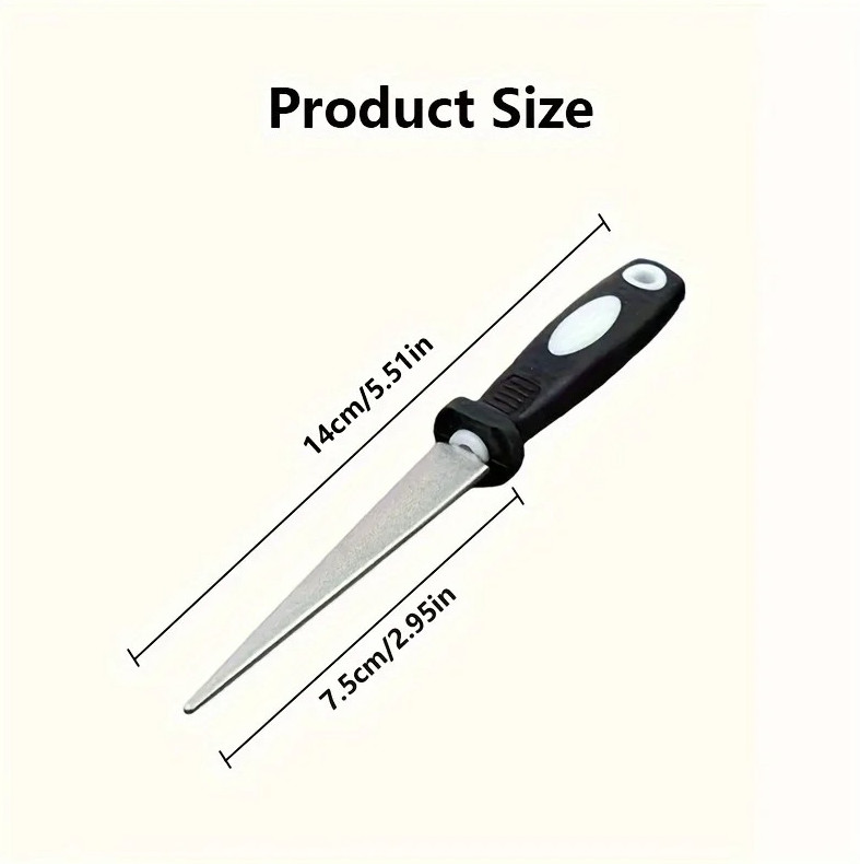 1pc Double-Sided Diamond Metal Sharpener File for Scissors Garden Tools - NEW