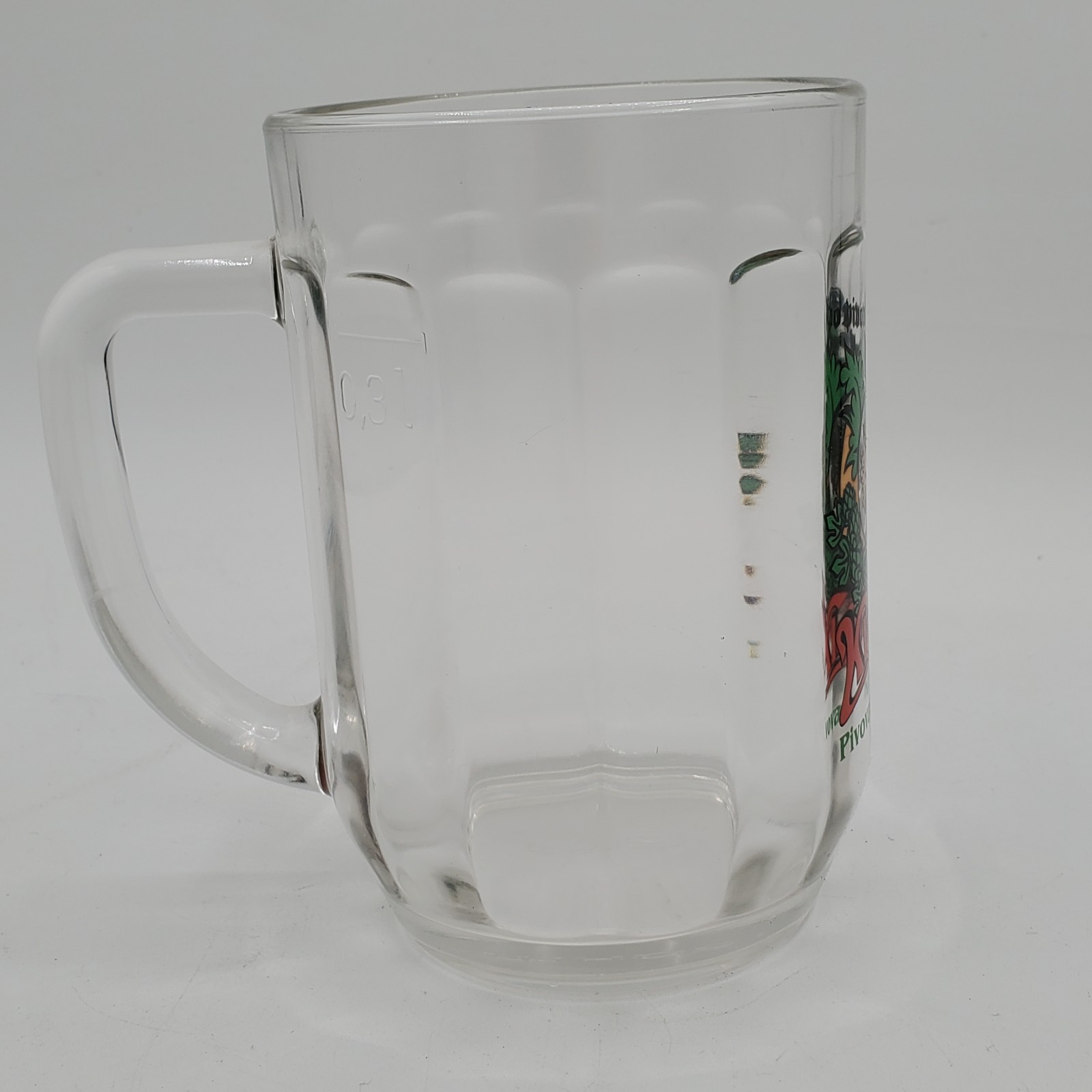 Klaster Brewery Glass Beer Mug 4.5" 15.2oz Czech Crest Pivovar 1570 Excellent VG