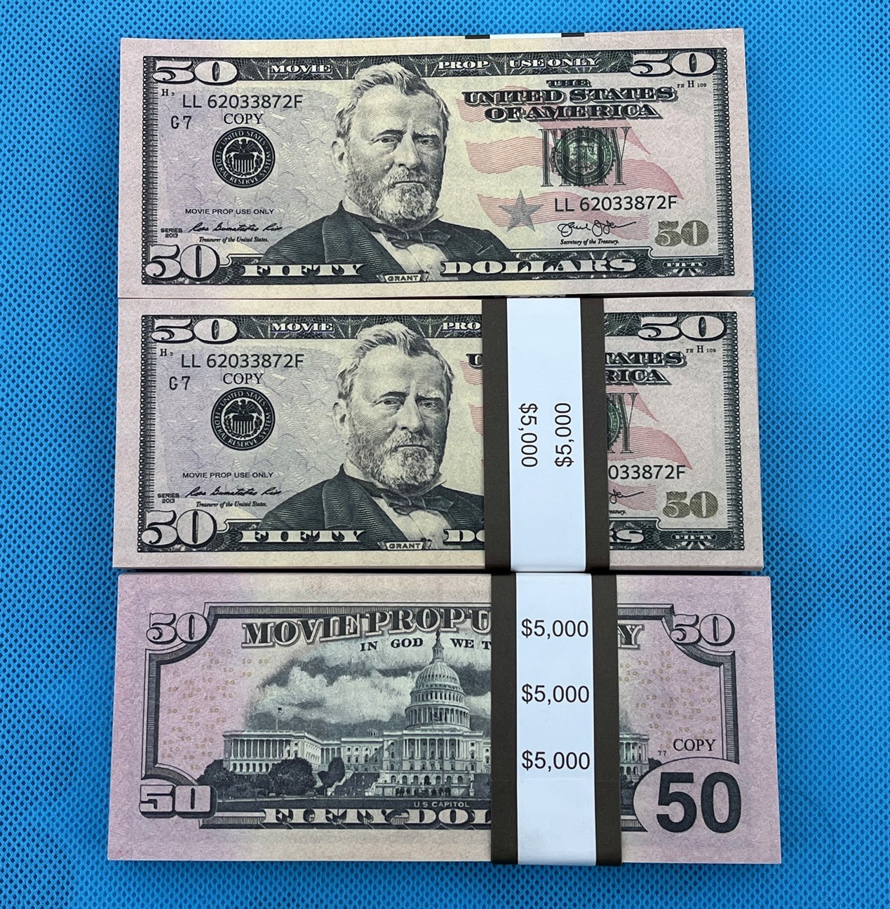 $50 Bills 1000 Pieces Prop Replica Money for Movies, Parties, Tik Tok, Instagram