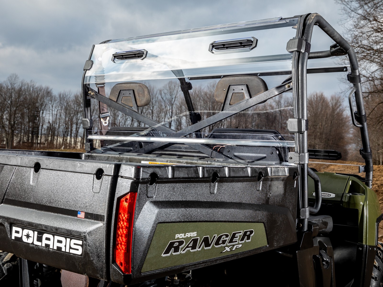 SuperATV Vented Full Rear Windshield for Polaris Ranger Full Size 570