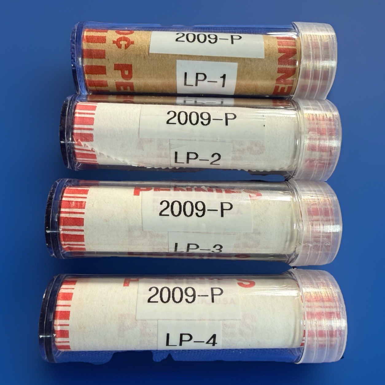 2009-P Lincoln Bicentennial Roll Set. All 4 Philly Varieties! LP1 To LP4 BU OBW