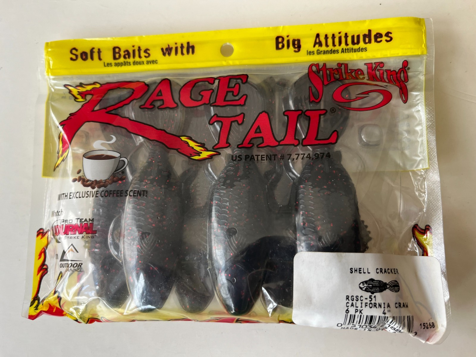 Strike King Rage Tail Shell Cracker Bluegill Beaver Flipping Pitch Bass Creature