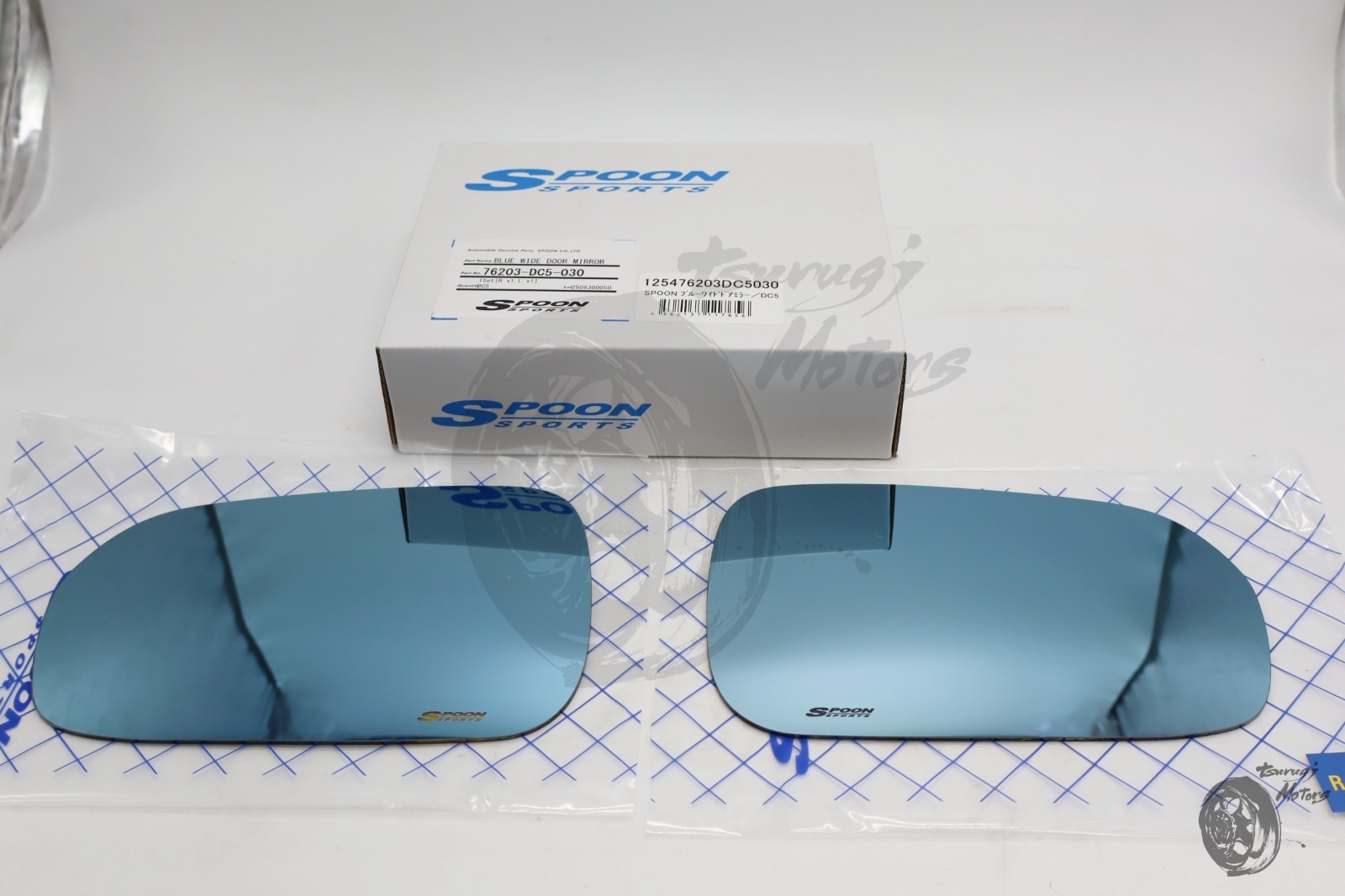 SPOON BLUE WIDE DOOR MIRROR For HONDA INTEGRA DC5 76203-DC5-030 New