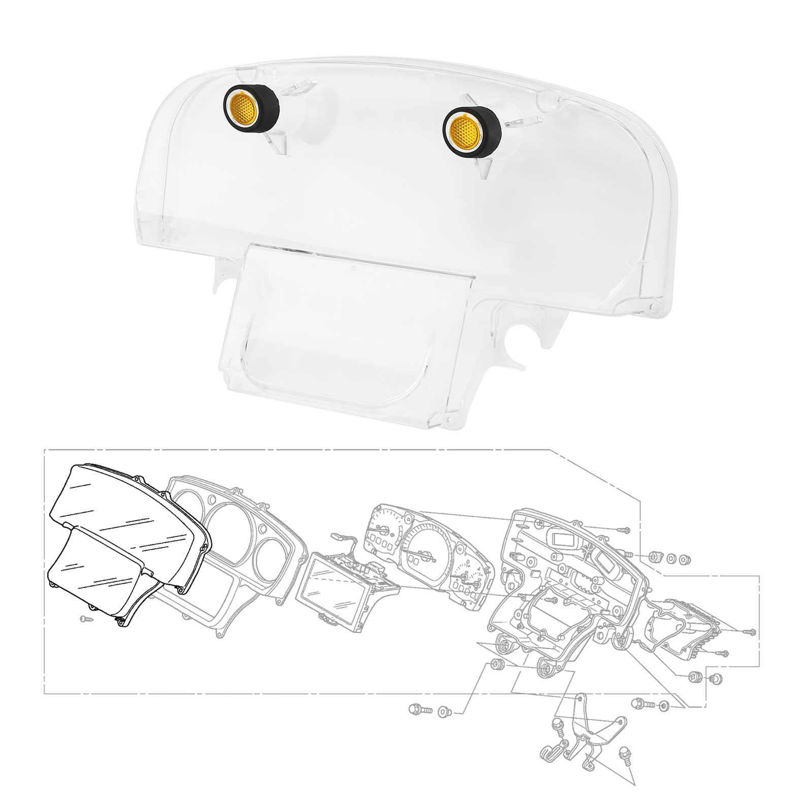 Speedometer Gauge Instrument Cover fit For 01-05 Honda Goldwing GL1800