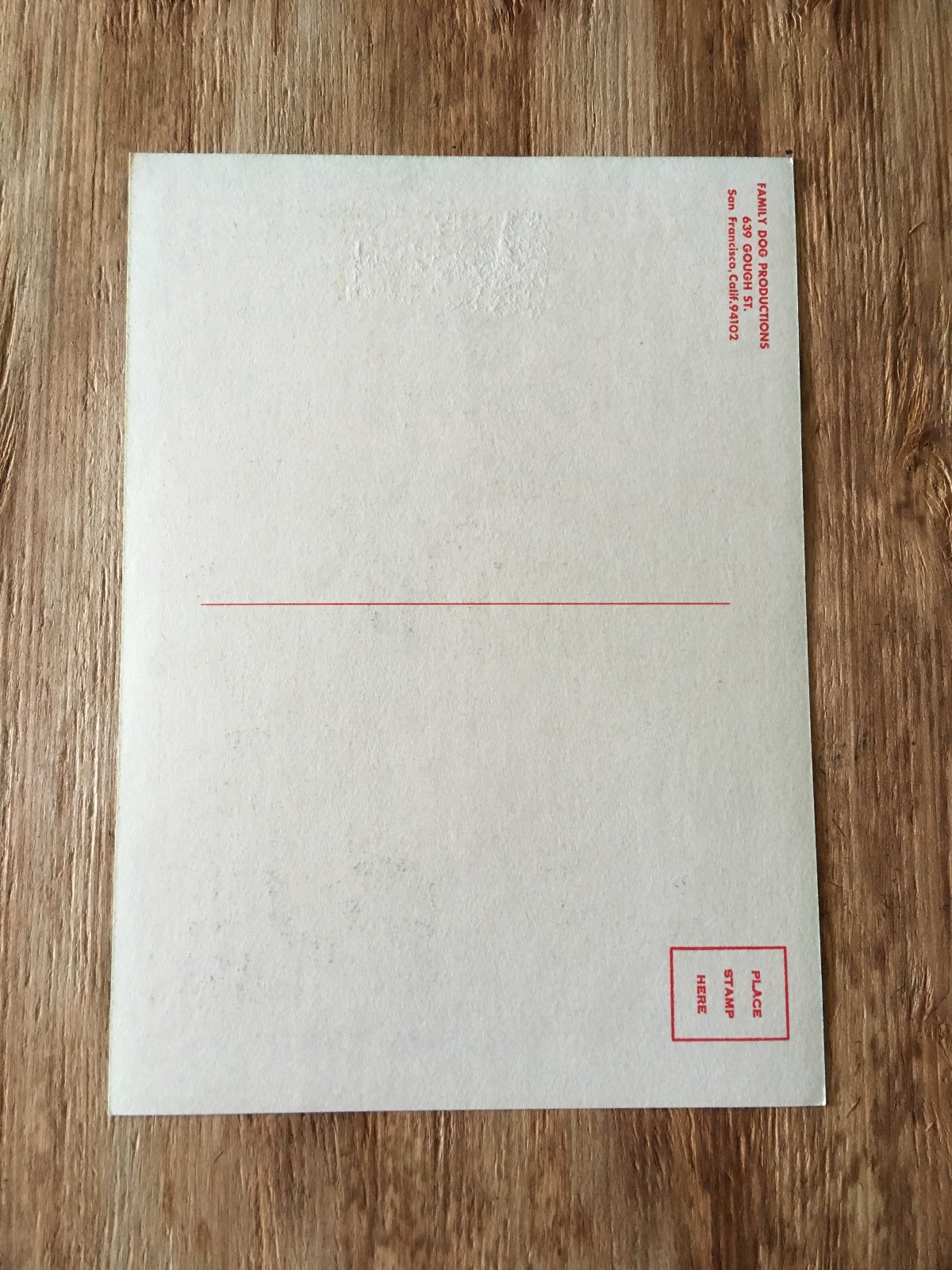 DOORS / SPARROW March 1967 Avalon SF postcard Family Dog FD 50