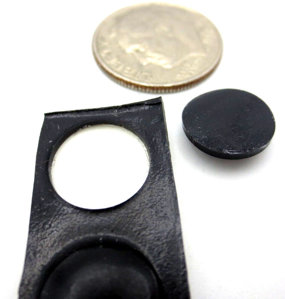 Stick-On Pad Rubber Bumper, Has 3/8" Pad, Is 1/8" Tall, For Cabinet Drawer Pad