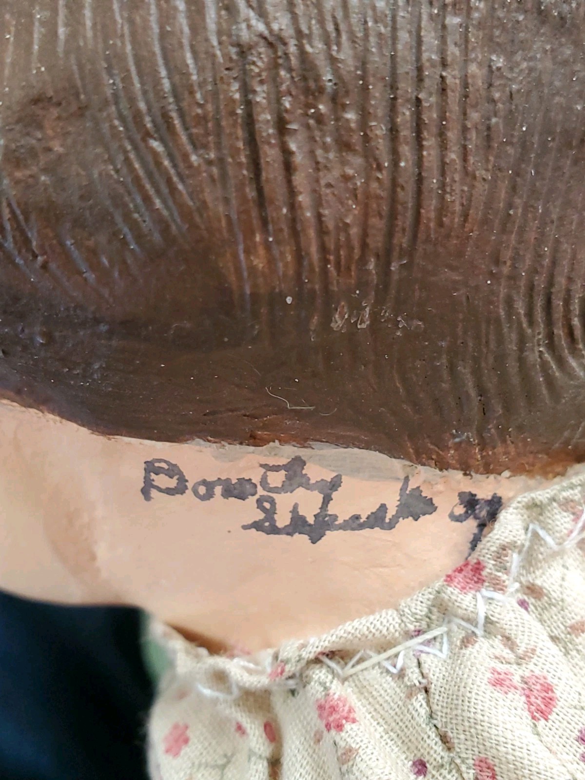 OOAK Folk Art Handmade 19” Paper Mache & cloth Twin dolls Sign Dorothy Shunke 09