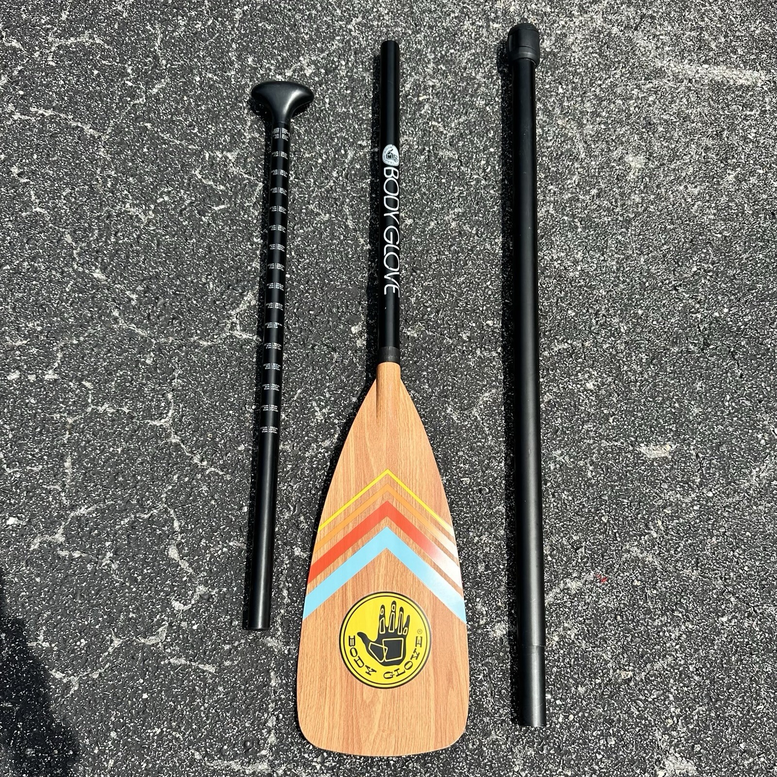 3-Piece Adjustable SUP Paddle –Lightweight, Floating Aluminum Shaft (Body Glove)