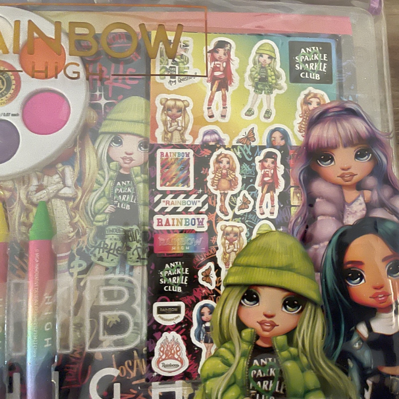 Rainbow High Notebook Stationary Set Frozen LOL Disney Princess Crayons Stickers