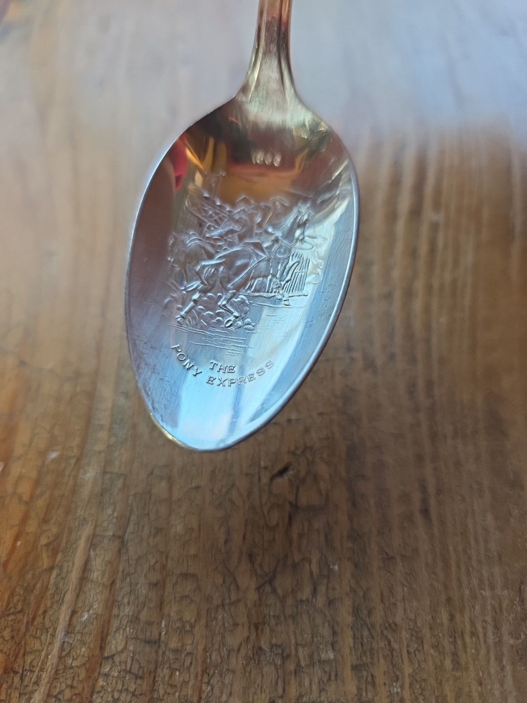 Vintage James Buchanan 1860 The Pony Express Silverplate Spoon Wm Rogers 6.5"