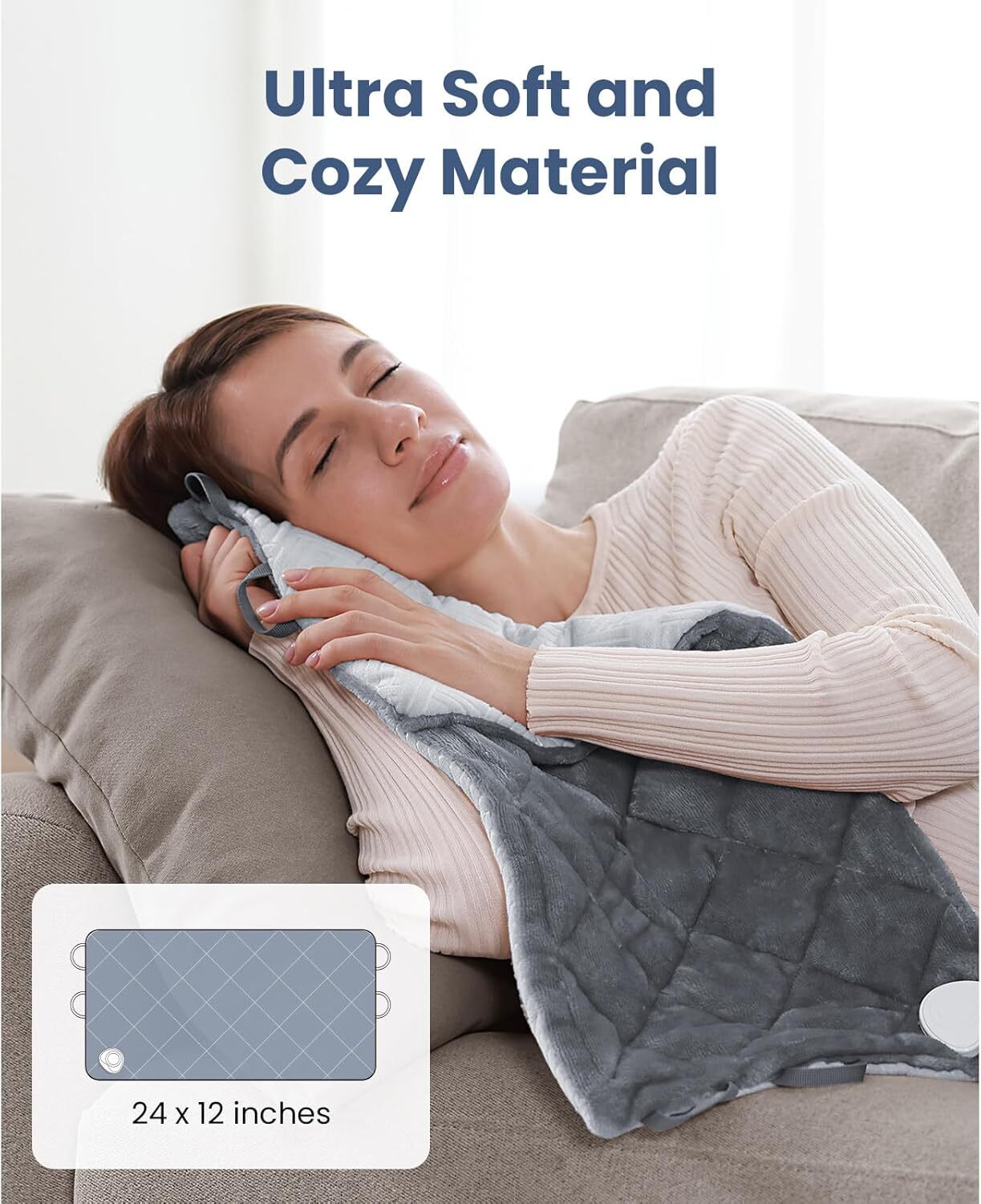 BOB AND BRAD Heating Pad with Heat Far Infrared Therapy Back Pain Relief FSA HSA